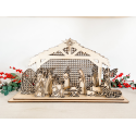 Crèche de Noël en rotin